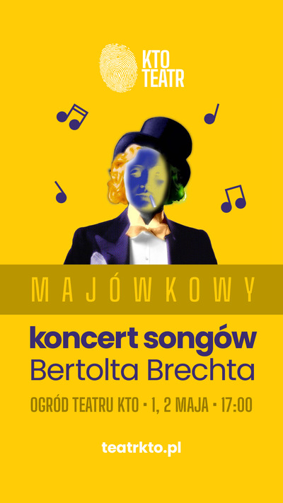 Plakat wydarzenia:  Majówkowy koncert songów Bertolta Brechta 